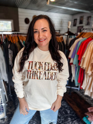 Tucked & Threaded Unisex Long-Sleeve Tee