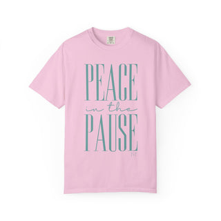 Peace in the Pause Teal Unisex Tee-T-Shirt-Tucked &amp; Threaded