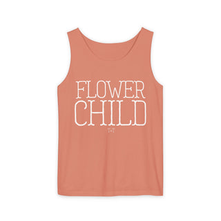 Flower Child Terracotta or Light Green Unisex Tank