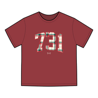 731 Christmas Plaid Adult Tee-T-Shirt-Tucked &amp; Threaded