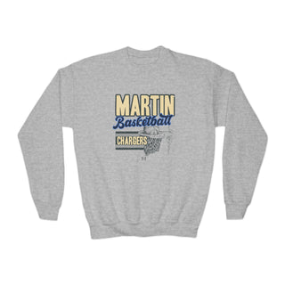 Martin Chargers Basketball Grey Youth Sweatshirt