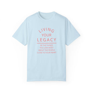 Living Your Legacy in Coral Blush Unisex Tee