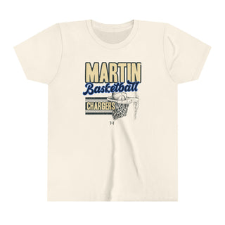 Martin Chargers Basketball Ivory Youth Tee