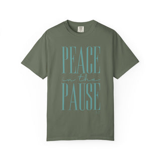 Peace in the Pause Teal Unisex Tee-T-Shirt-Tucked &amp; Threaded
