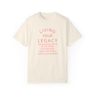 Living Your Legacy in Coral Blush Unisex Tee