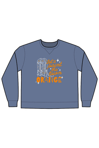 Paint the Town Orange Unisex Sweatshirt-Tucked & Threaded-S-Grey-Tucked &amp; Threaded