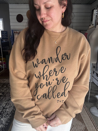Wander Where You're Called Lightweight Sweatshirt - Tucked & Threaded