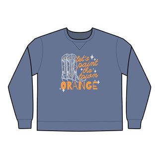 Paint the Town Orange Unisex Sweatshirt-Sweatshirt-Printify-S-Saltwater-Tucked &amp; Threaded
