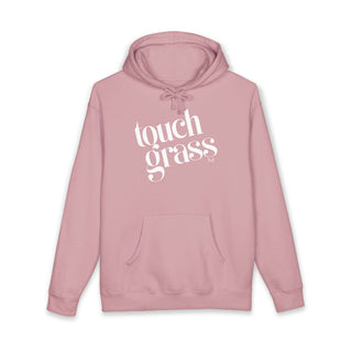 Touch Grass Blush Hoodie | Women's Outdoor Adventure Graphic Sweatshirt - Tucked & Threaded