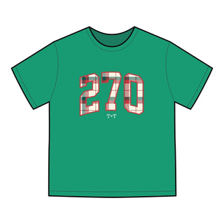 270 Christmas Plaid Adult Tee - Tucked & Threaded
