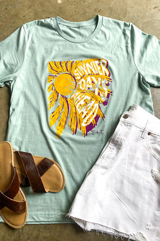 Sunnier Days Ahead Seafoam Tee