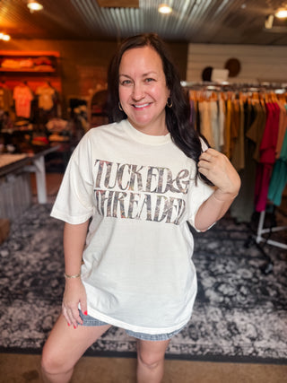 Tucked & Threaded Camo Midweight Faded Tee