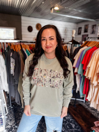 Tucked & Threaded Unisex Long-Sleeve Tee