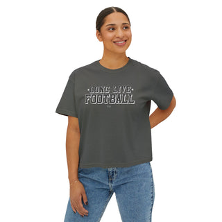 Long Live Football Fall Boxy Charcoal Tee