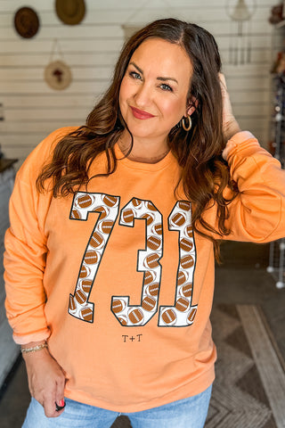 731 Football Orange Sweatshirt