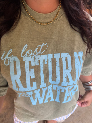 Return to Water Olive Mineral Wash Tee