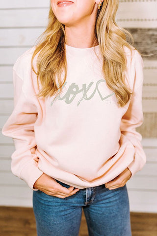 XOXO Light Pink Sweatshirt