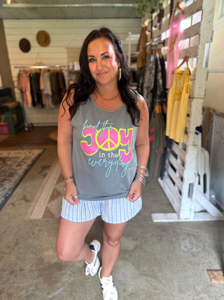 Find the Joy Grey or Blue Jean Unisex Tank