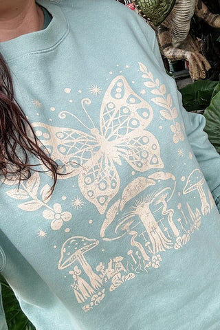 Butterfly Mushroom Seafoam Sweatshirt