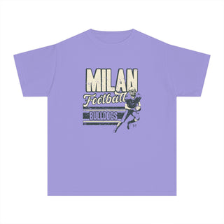 Milan Bulldogs Purple Youth Comfort Colors Tee