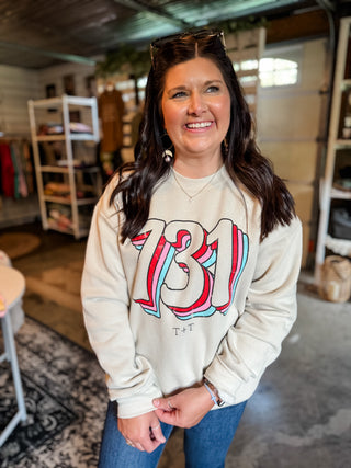 731 Vintage Sand Fleece-Lined Ladies' Sweatshirt