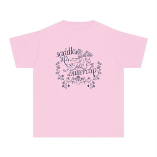 Saddle Up Buttercup Youth Tee - Tucked & Threaded