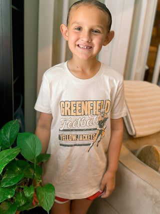 Greenfield Jackets Football Ivory Youth Tee