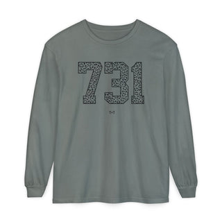 731 Area Code Vintage Wash Long-Sleeve Tee | West TN Graphic Shirt - Tucked & Threaded