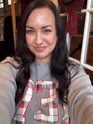731 Christmas Plaid Adult ComfortWash Sweatshirt - Tucked & Threaded