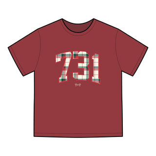 731 Christmas Plaid Adult Tee - Tucked & Threaded