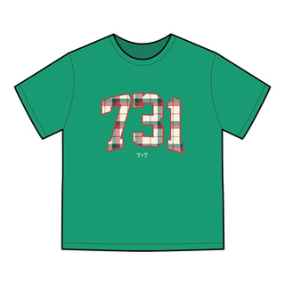 731 Christmas Plaid Adult Tee - Tucked & Threaded