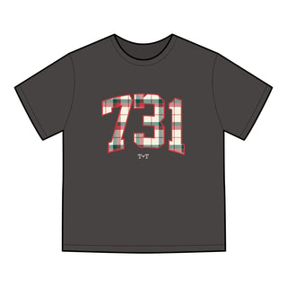 731 Christmas Plaid Adult Tee - Tucked & Threaded