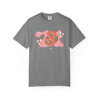 731 Groovy Days in Peach Comfort Colors Tee - Tucked & Threaded