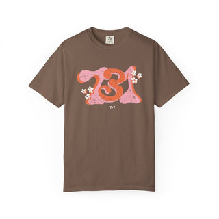 731 Groovy Days in Peach Comfort Colors Tee - Tucked & Threaded
