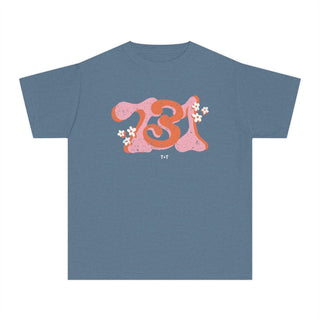 731 Groovy Days in Peach Youth Tee - Tucked & Threaded
