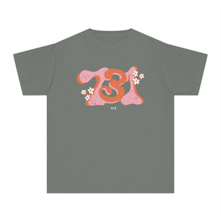 731 Groovy Days in Peach Youth Tee - Tucked & Threaded