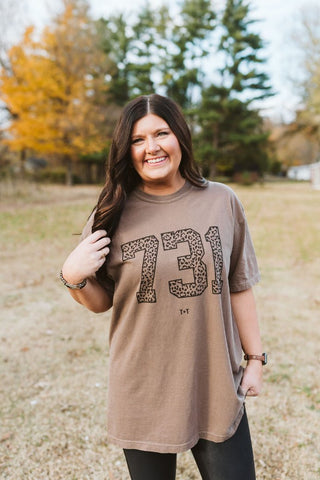 731 Leopard Print T-Shirt | Vintage Feel (Wholesale) - Tucked & Threaded
