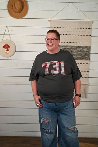 731 Plaid ComfortWash Adult Tee - Tucked & Threaded