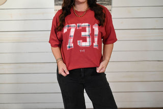 731 Plaid ComfortWash Adult Tee - Tucked & Threaded