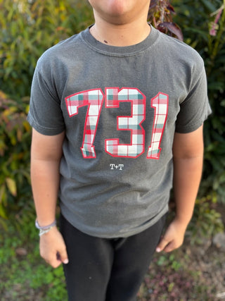 731 Plaid Pepper Youth Tee - Tucked & Threaded