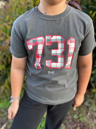 731 Plaid Pepper Youth Tee - Tucked & Threaded