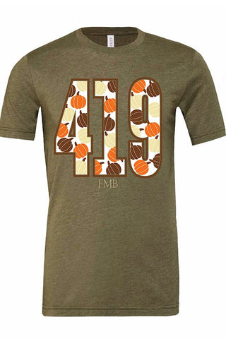 731 Pumpkin Olive Tee - Tucked & Threaded