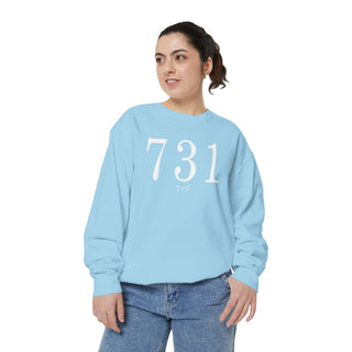 731 Throwback Comfort Colors Sweatshirt - Tucked & Threaded