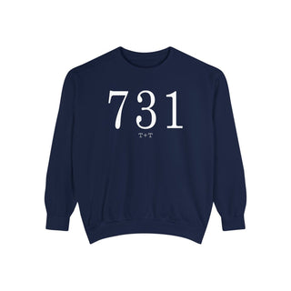 731 Throwback Comfort Colors Sweatshirt - Tucked & Threaded