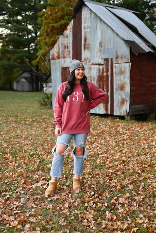 731 Throwback Comfort Colors Sweatshirt - Tucked & Threaded