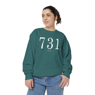731 Throwback Comfort Colors Sweatshirt - Tucked & Threaded