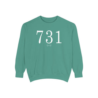 731 Throwback Comfort Colors Sweatshirt - Tucked & Threaded