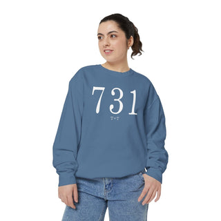 731 Throwback Comfort Colors Sweatshirt - Tucked & Threaded