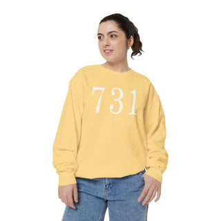 731 Throwback Comfort Colors Sweatshirt - Tucked & Threaded