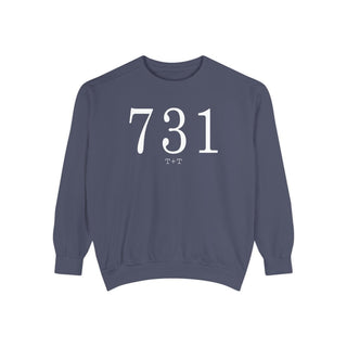 731 Throwback Comfort Colors Sweatshirt - Tucked & Threaded